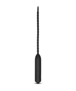 10.2'' Black Color Silicone Vibrating Penis Plug