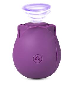 10-Function Purple Color Silicone Clitoral Sucking Rose Vibrator