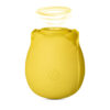 10-Function Yellow Color Silicone Clitoral Sucking Rose Vibrator