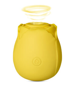 10-Function Yellow Color Silicone Clitoral Sucking Rose Vibrator
