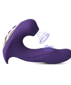 10-Speed Purple Color Silicone Clitoral and G-Spot Vibrator ( 3 Functions in 1 Sex Toy )