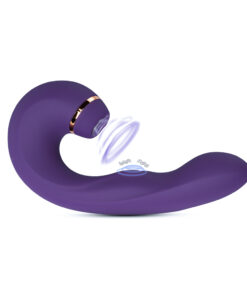 10-Speed Purple Color Silicone G-Spot Vibrator with Clitoral Licking and Pulsation Modes ( 3 Functions in 1 Sex Toy )
