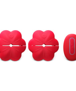 10-Speed Red Remote Control Rechargeable Silicone Vibrating Nipple Clamps