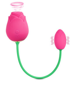 10-Speed Silicone Rose Clitoral Sucking with Vibrating Egg