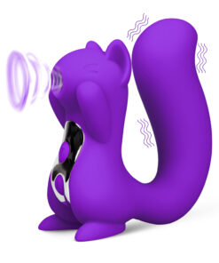 10 Speeds Purple Color Silicone Squirrel Clitoral Sucking Massager