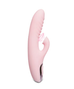 12-Speed Pink Color Silicone Rabbit Vibrator with Clitoral Sucking Stimulator