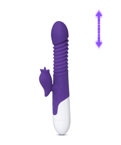 12-Speed Purple Color Silicone Thrusting Vibrator with Heating Function ( Type II )