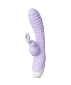 12-Speed Purple Rechargeable Silicone Rabbit Vibrator