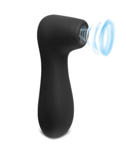 12 Speeds Black Color Silicone Rechargeable Clitoral Stimulator