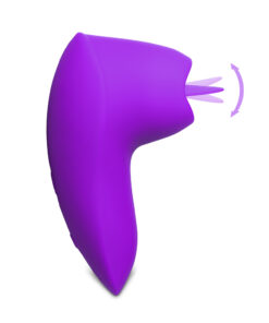 12 Speeds Purple Color Silicone Rechargeable Vibrator with Tongue
