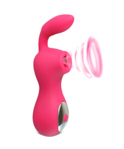 12 Speeds Red Color Silicone Rechargeable Clitoral Stimulator with 2 Motors