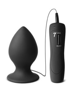 7-Speed Black Silicone Vibrating Anal Plug