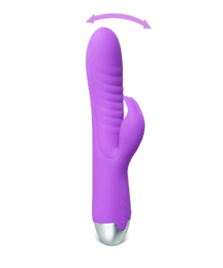 7-Speed Purple Color Silicone Rabbit Vibrator with Finger Picking Function