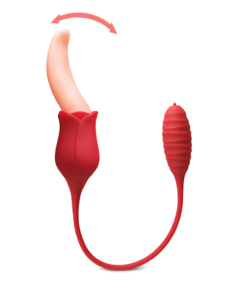 7 Speeds Realistic Silicone Vibrating Tongue with Vibrating Bullet