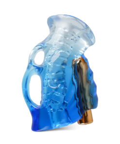 9-Speed Blue and Gold Masturbator with Bullet - Medical Grade Silicone, TPE & ABS, Waterproof, USB Rechargeable