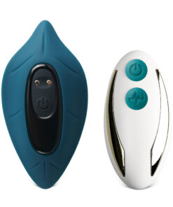 9-Speed Leaf-Shaped Vibrating Egg with Remote Control - Dark Green, Medical Grade Silicone & ABS, Waterproof, USB Rechargeable