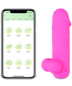 App-Controlled Magenta 10-Speed Rechargeable Waterproof Vibrating Mini Dildo