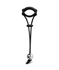 Black Color Silicone Cock Ring with Single Ball