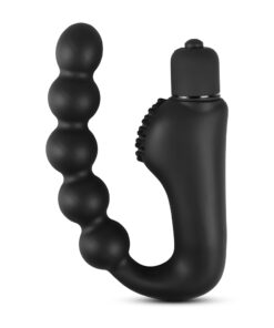 Black Silicone Vibrating Anal Beads