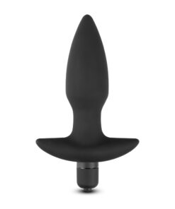 Black Silicone Vibrating Anal Plug
