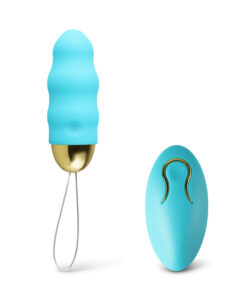 Blue Color 10 Speeds Rechargeable Remote Control Vibrator