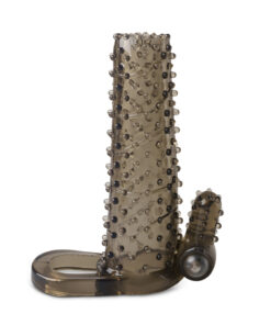 Clear Black Color Vibrating Penis Sleeve with Stings