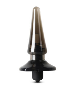 Clear Black Vibrating Anal Plug