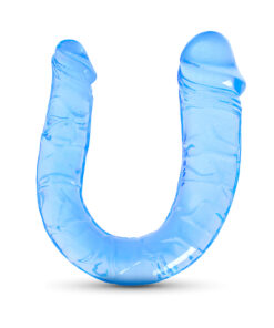 Clear Blue Double Ended Realistic Dildo