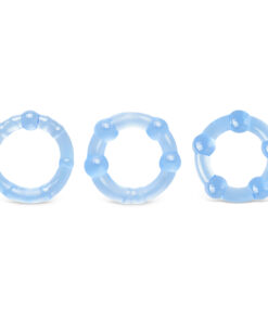 Clear Blue Triple Cock Ring Kit