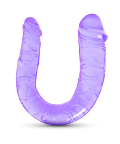 Clear Purple Double Ended Realistic Dildo