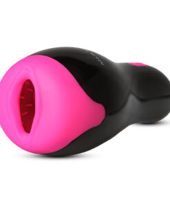 Magenta Color 12-Speed Male Vibrating Masturbator with Heating Function