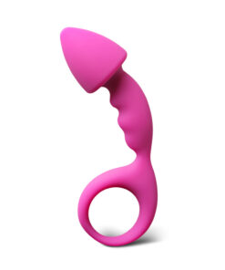Magenta Silicone Curved Comfort Butt Plug