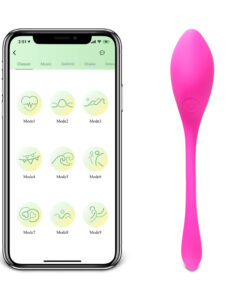 Magenta Vibrating Egg with 9-Speed App-Controlled, Medical Grade Silicone, Waterproof, Plug-In Rechargeable