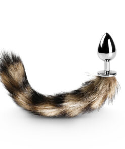 Medium Metallic Anal Plug with Tail