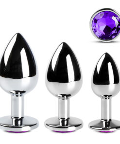 Metal Butt Plug Set ( Purple Color )