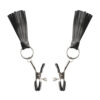 Nipple Clamps with Leather Cluster