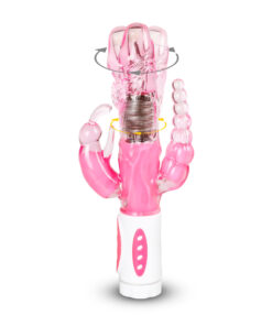 Pink Color Pearls and Rabbit Vibrator with Vibrating Beads