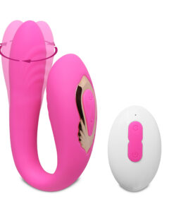 Pink Color Silicone Vibrator for Couple with Rotating Function