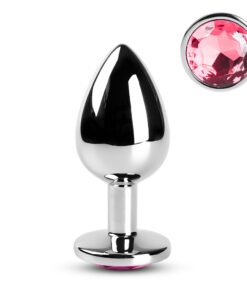 Pink Medium Metallic Anal Plug