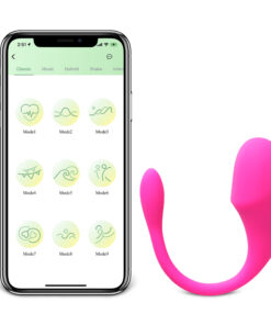 Pink Vibrating Egg with 9-Speed App-Controlled, Medical Grade Silicone, Waterproof, Plug-In Rechargeable
