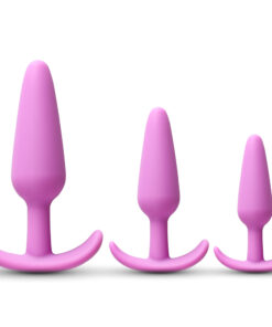 Purple Color Silicone Butt Plug Set
