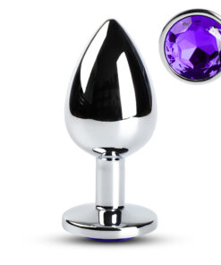 Purple Large Metallic Anal Plug