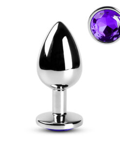 Purple Medium Metallic Anal Plug