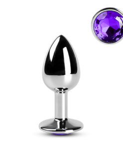 Purple Small Metallic Anal Plug