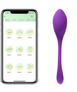 Purple Vibrating Egg with 9-Speed App-Controlled, Medical Grade Silicone, Waterproof, Plug-In Rechargeable