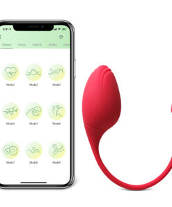 Red 9-Speed App-Controlled Vibrating Massager