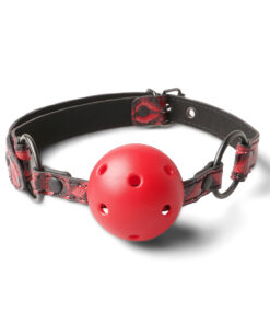 Red Color Embossed Ball Gag