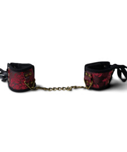 Red Color Handcuffs with Silk Surface