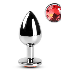 Red Medium Metallic Anal Plug