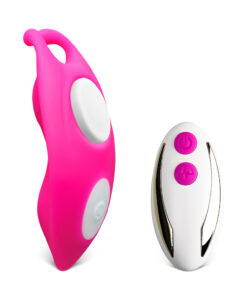 Remote Control 9-Speed Magenta Color Silicone Vibrator for Panties with Magnetic Clip